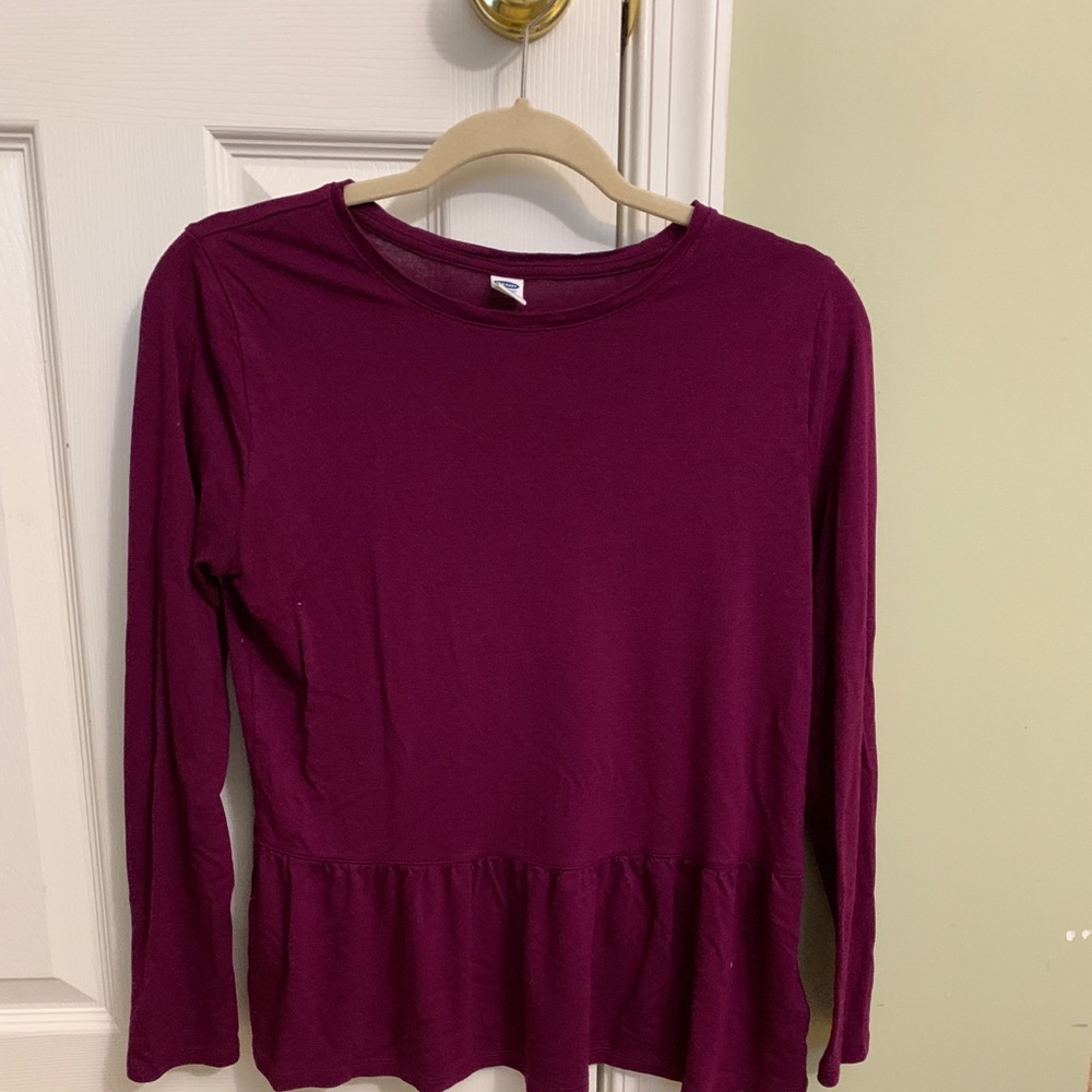 Old Navy long sleeve, peplum shirt